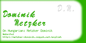 dominik metzker business card